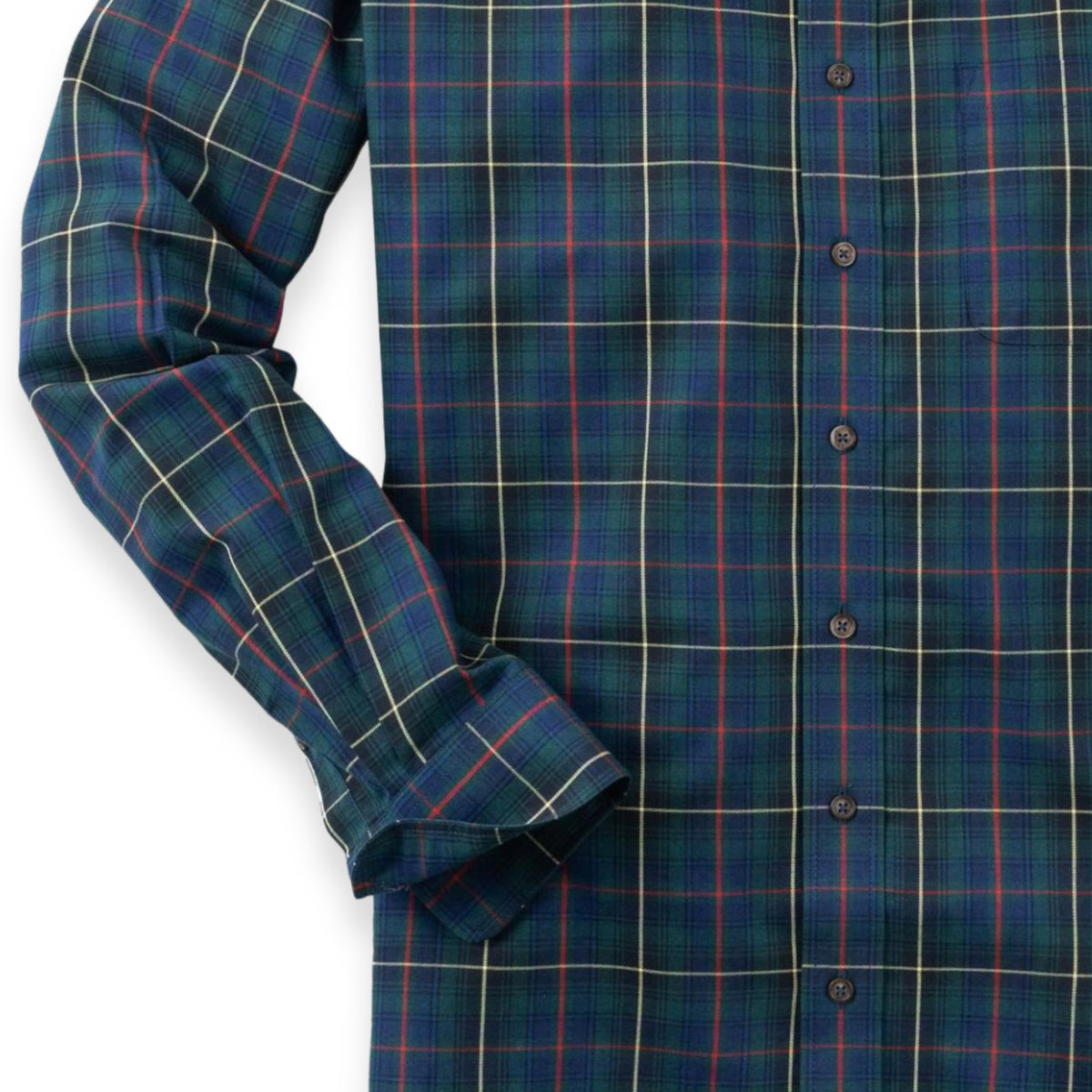 Men's Pine Green Tartan Viyella Shirt