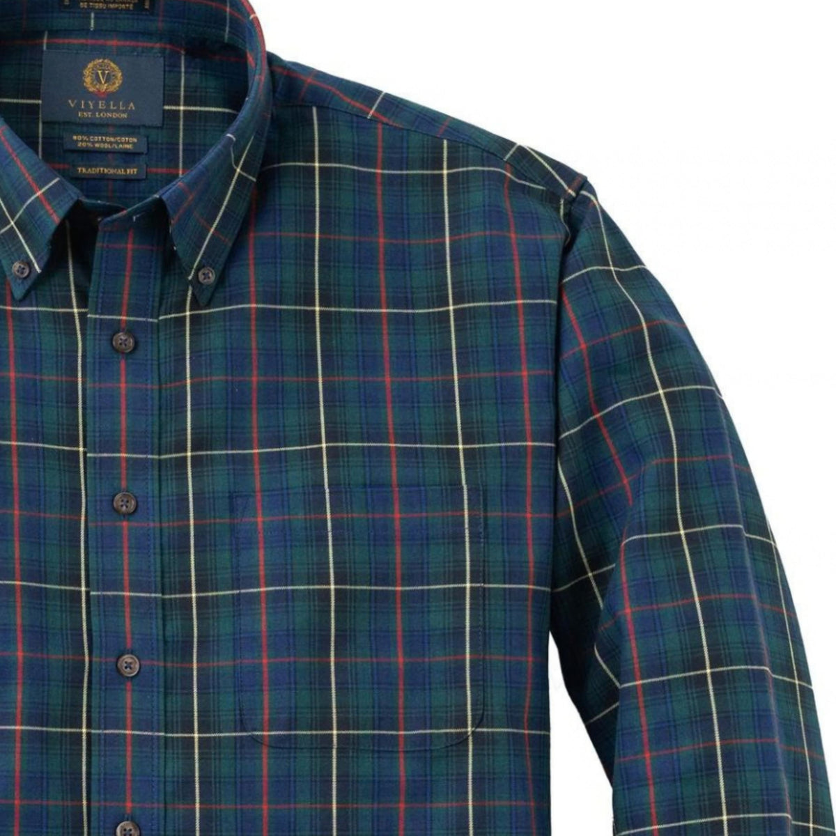 Men's Pine Green Tartan Viyella Shirt
