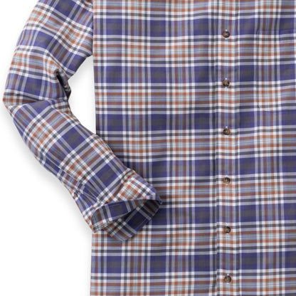 Men's Purple Plaid Luxury Blend Viyella Shirt