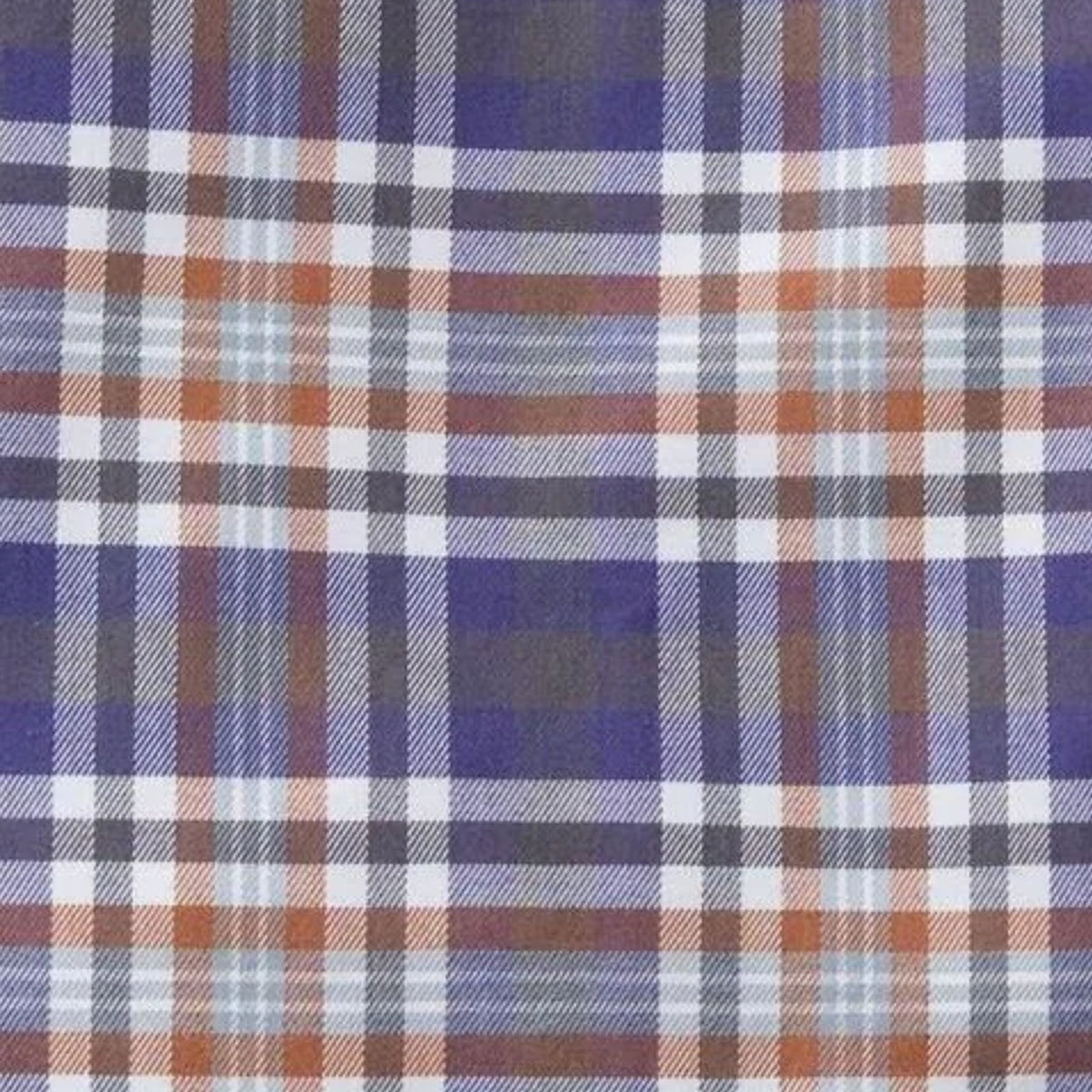 Men's Purple Plaid Luxury Blend Viyella Shirt
