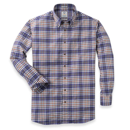 Men's Purple Plaid Luxury Blend Viyella Shirt