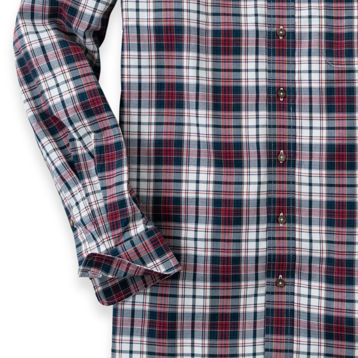 Men's Red and Blue Check Viyella Shirt