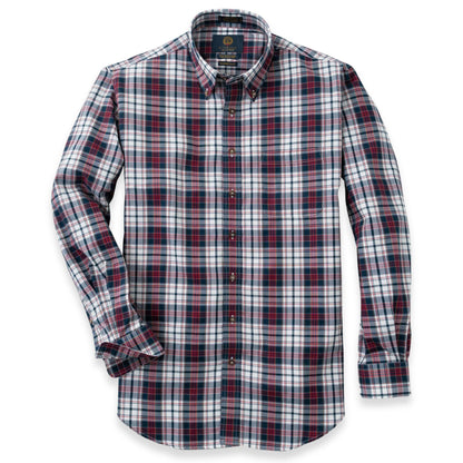Men's Red and Blue Check Viyella Shirt