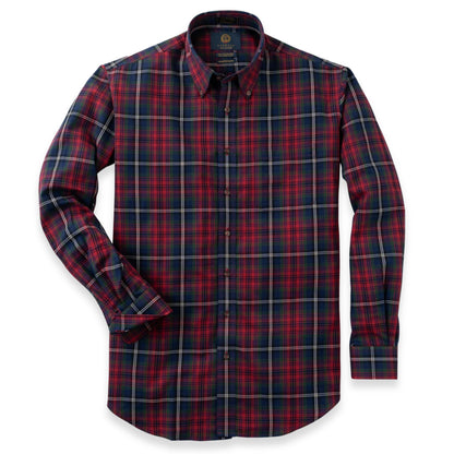 Men's Red Plaid Viyella Shirt