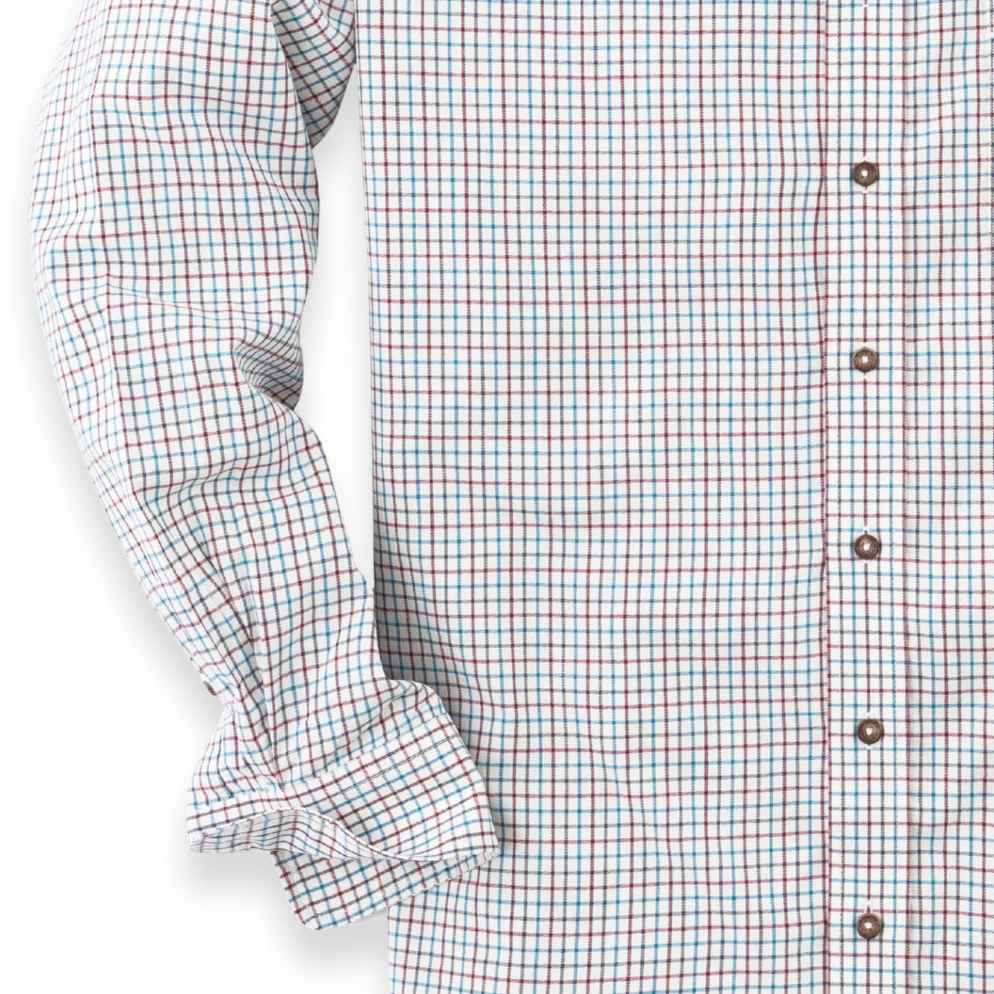 Men's Red and Blue Tattersall Viyella Shirt