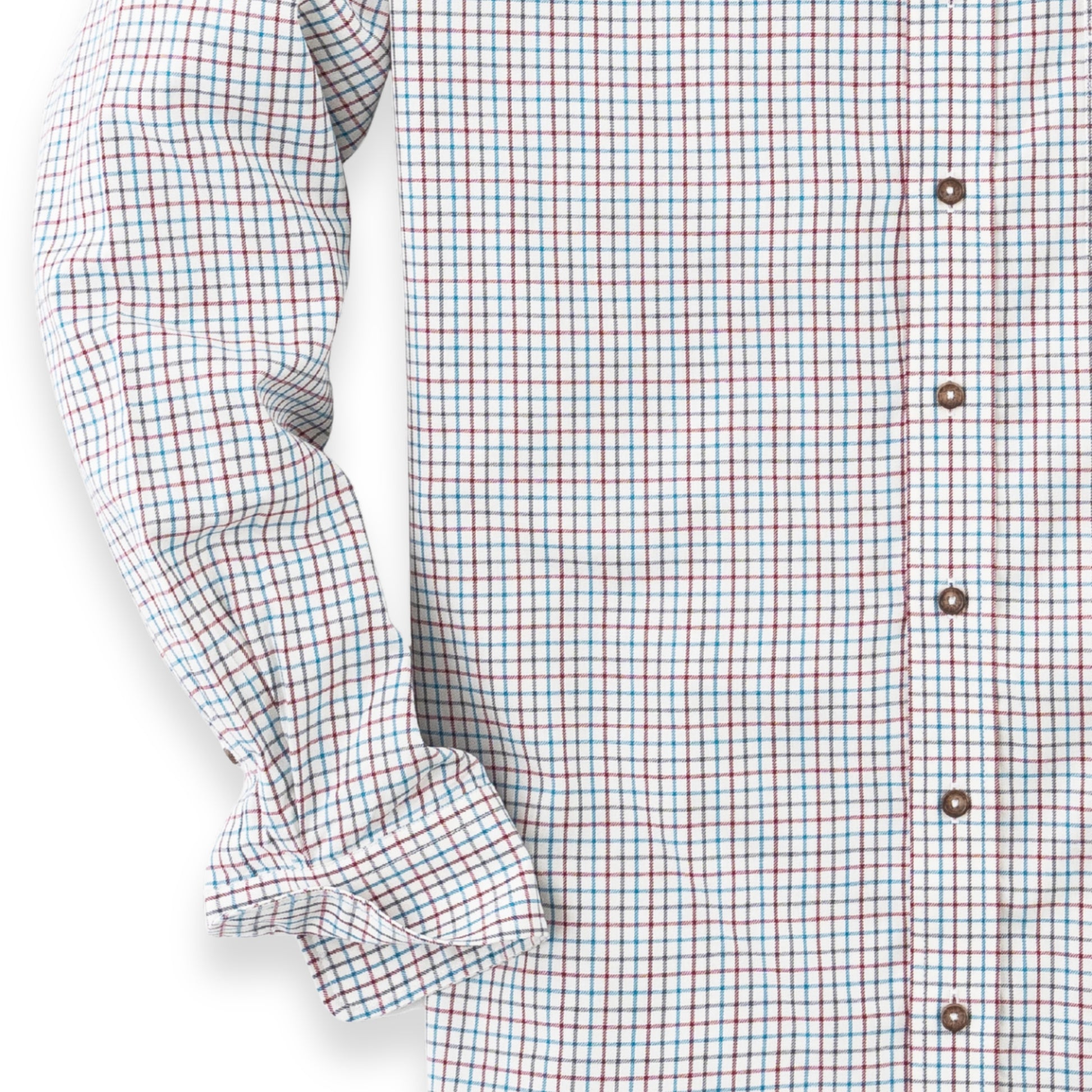 Men's Red and Blue Tattersall Viyella Shirt