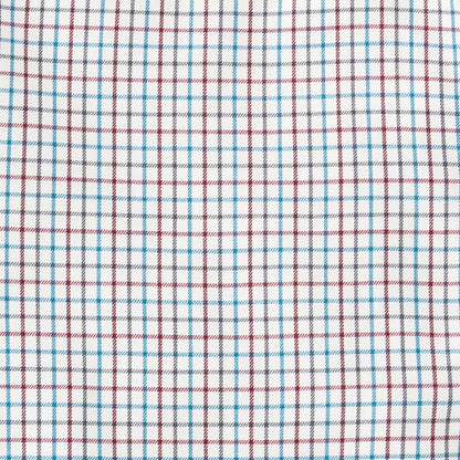 Men's Red and Blue Tattersall Viyella Shirt