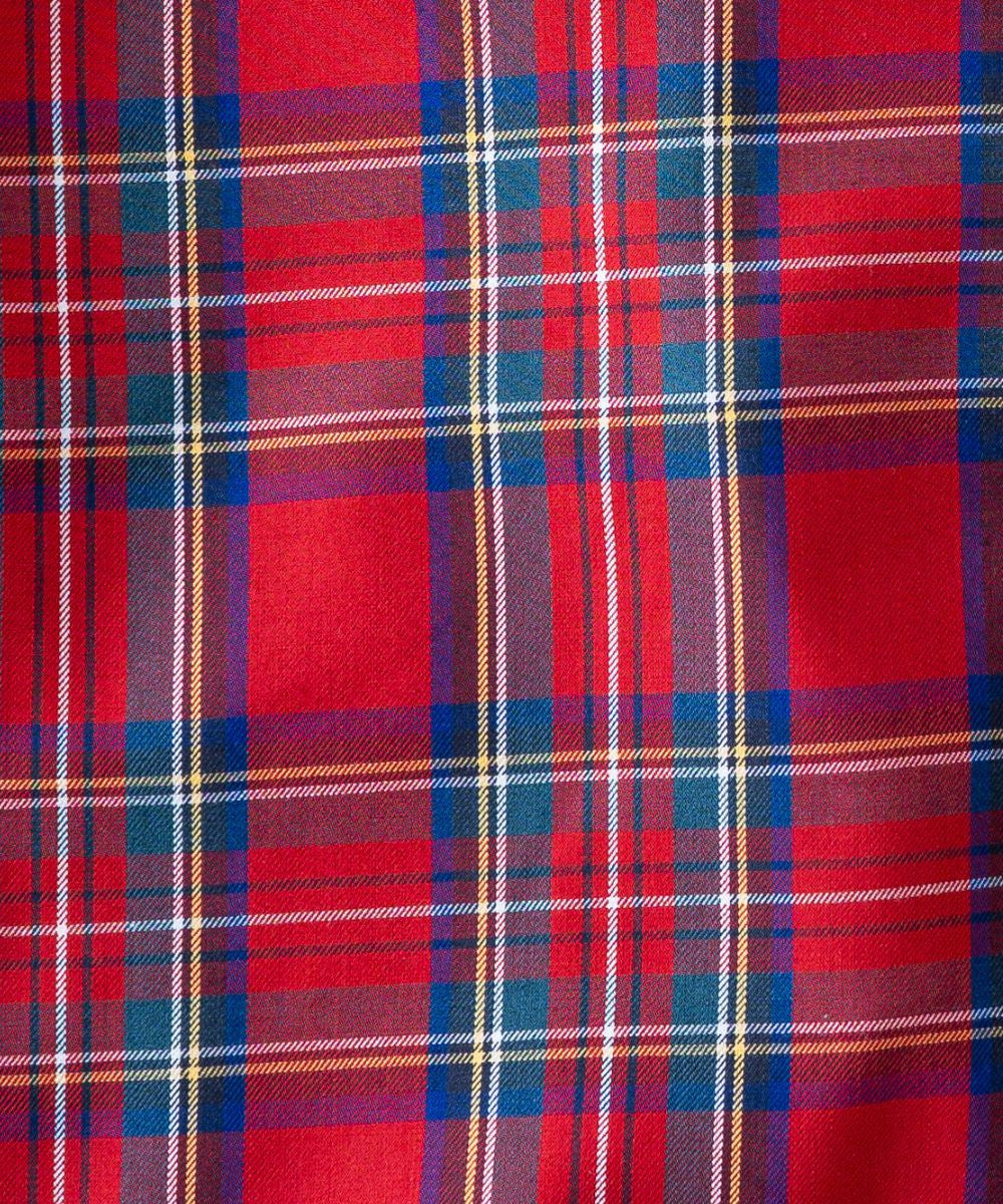 Mens Viyella Royal Stewart Robe Fabric Detail