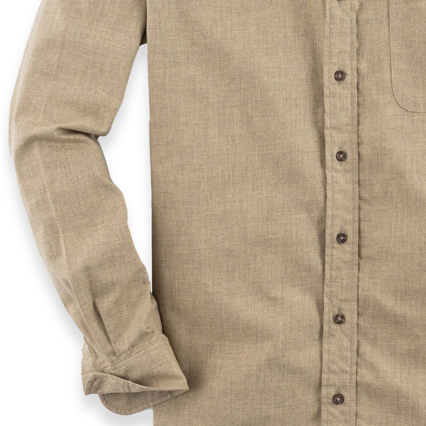 Men's Shiitake Beige Viyella Shirt