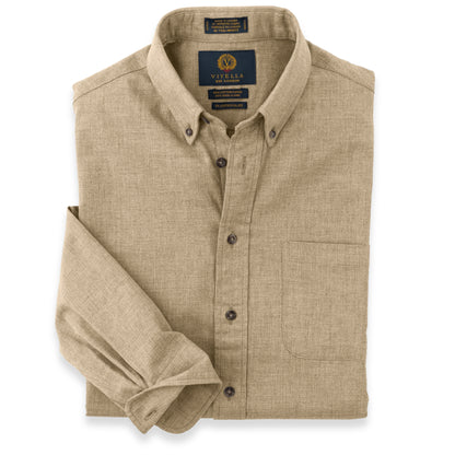 Men's Shiitake Beige Viyella Shirt