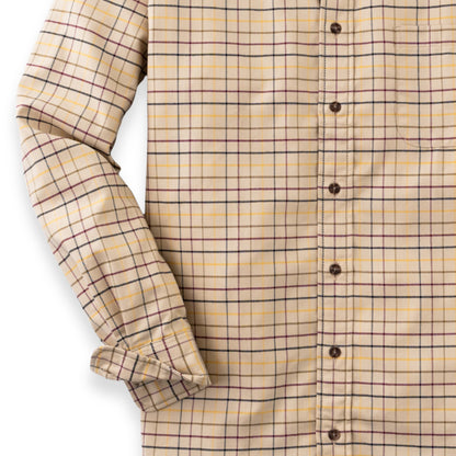 Men's Tan Tattersall Luxury Blend Viyella Shirt