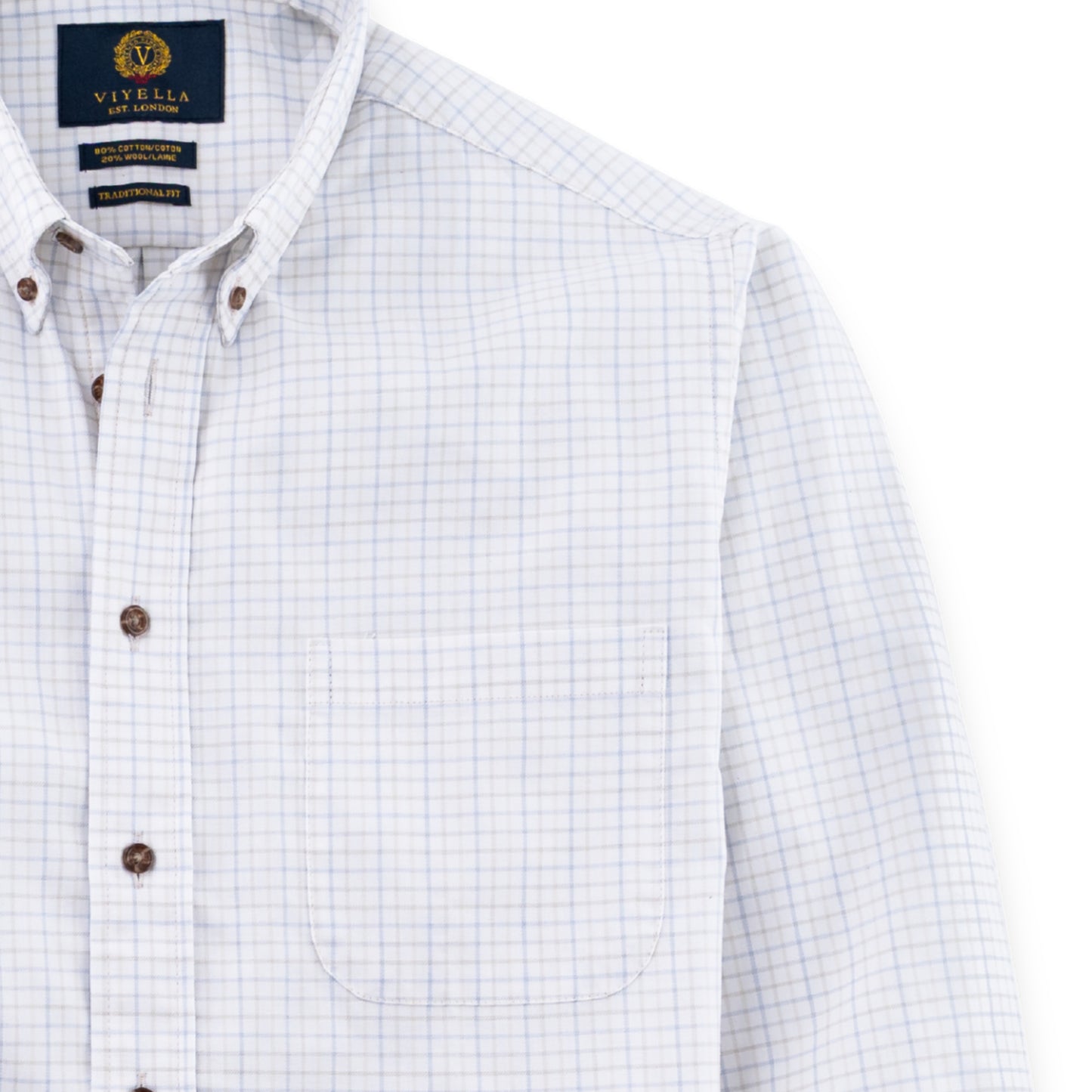 Men's White Tattersall Viyella Shirt