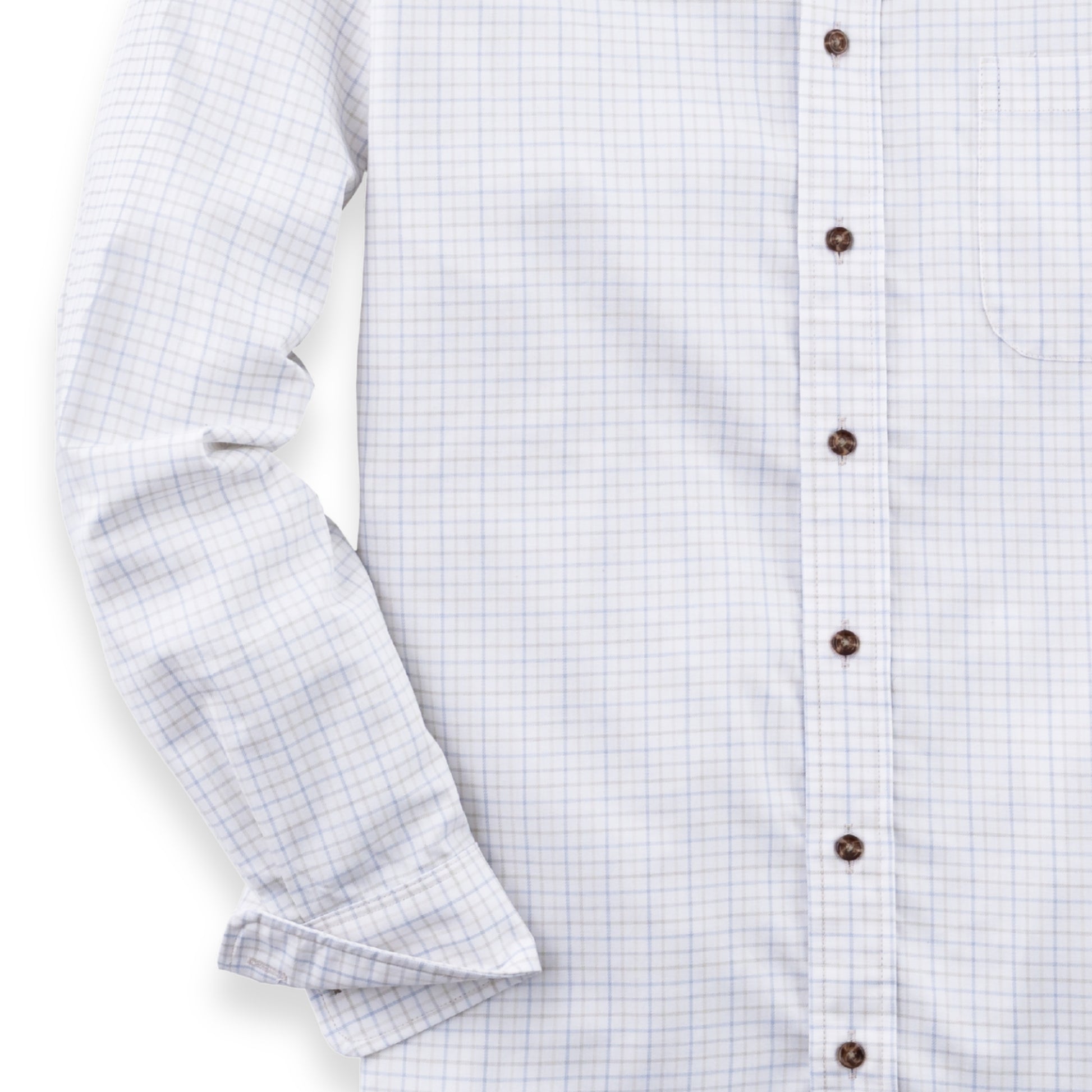 Men's White Tattersall Viyella Shirt
