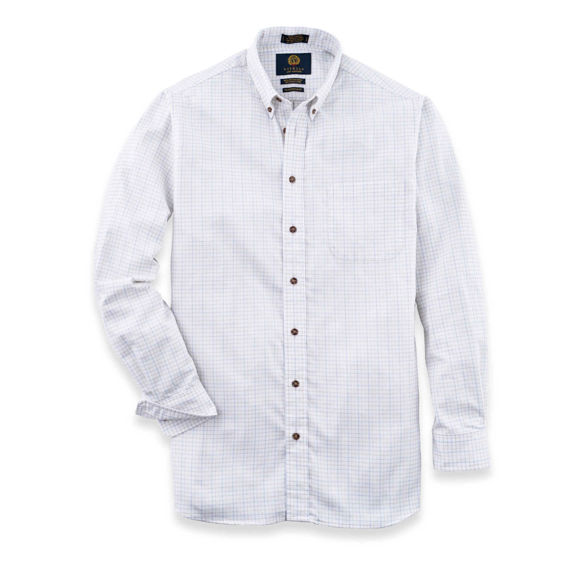 Men's White Tattersall Viyella Shirt
