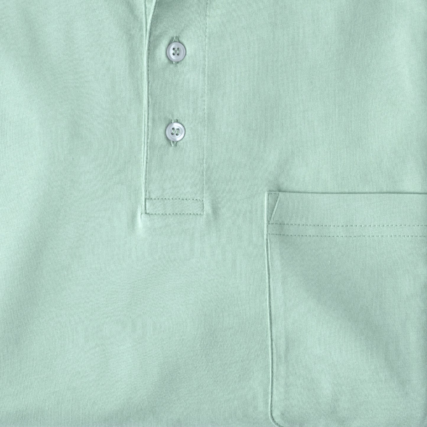 Men Short Sleeve Pima Cotton Jersey Polo with Pocket | Aqua