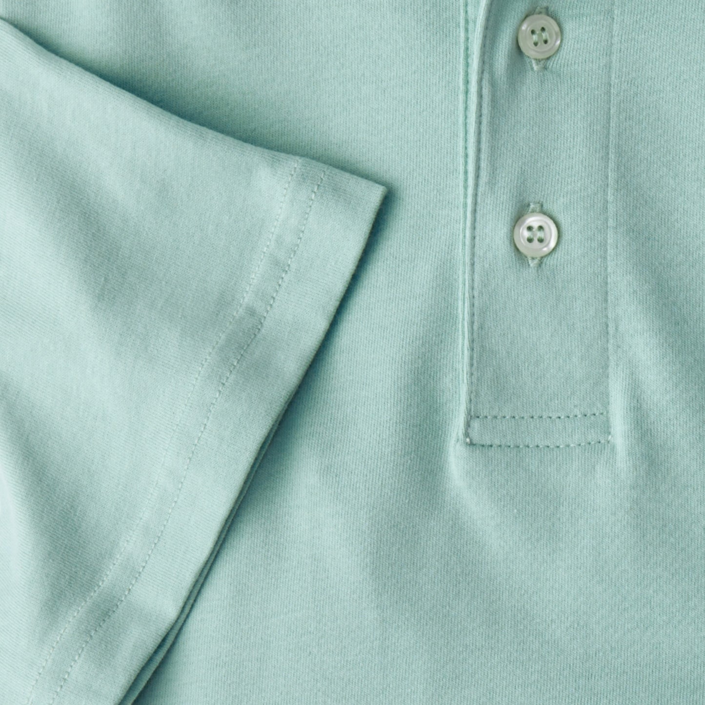 Men Short Sleeve Pima Cotton Jersey Polo with Pocket | Aqua