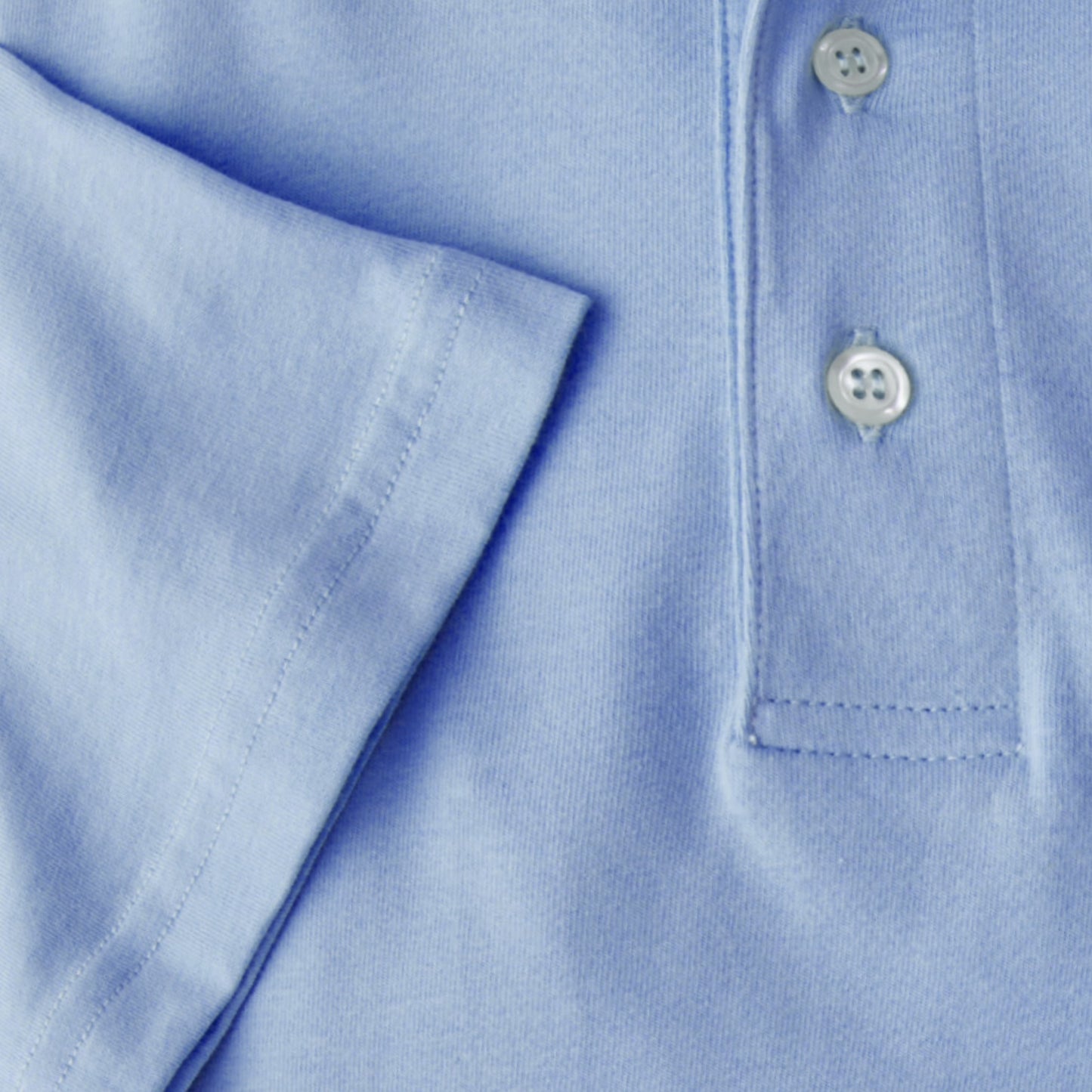 Men Short Sleeve Pima Cotton Jersey Polo with Pocket | Carolina Blue