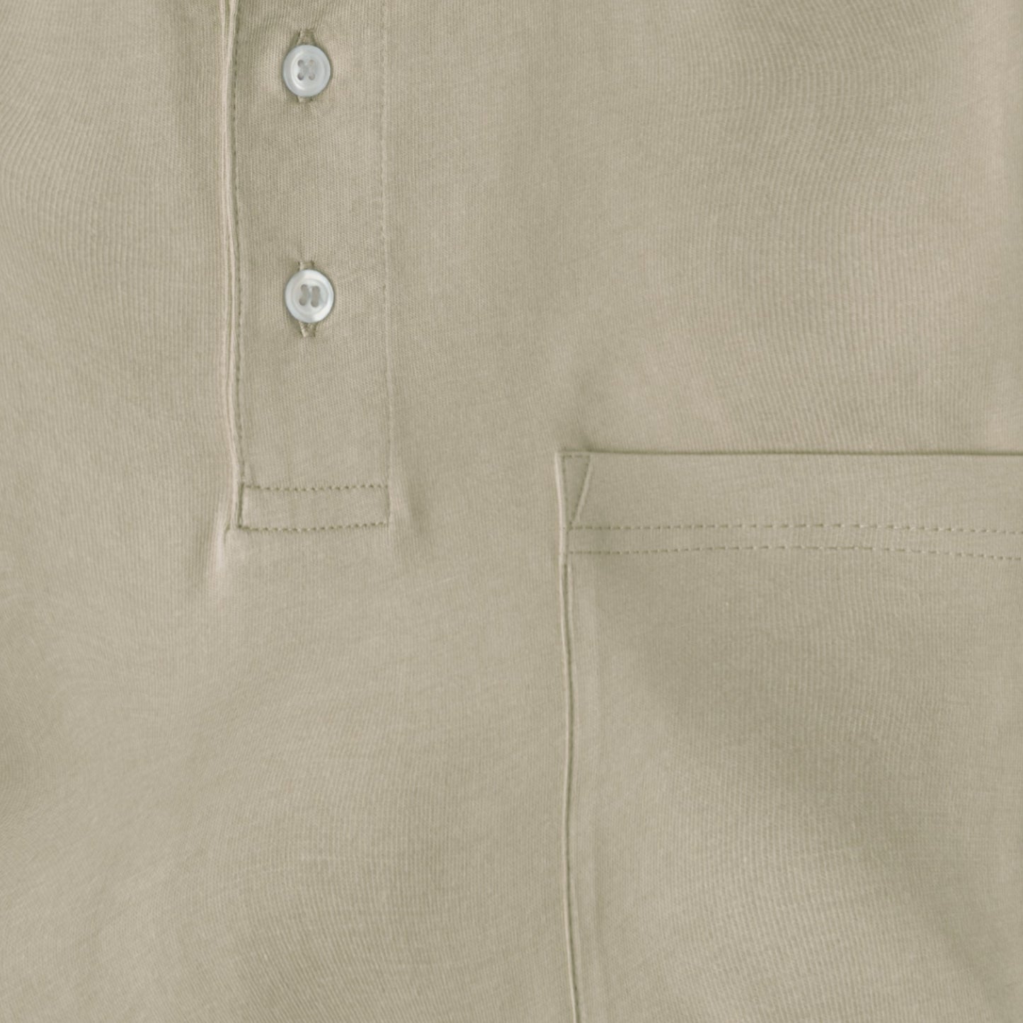 Men Short Sleeve Pima Cotton Jersey Polo with Pocket | Oatmeal