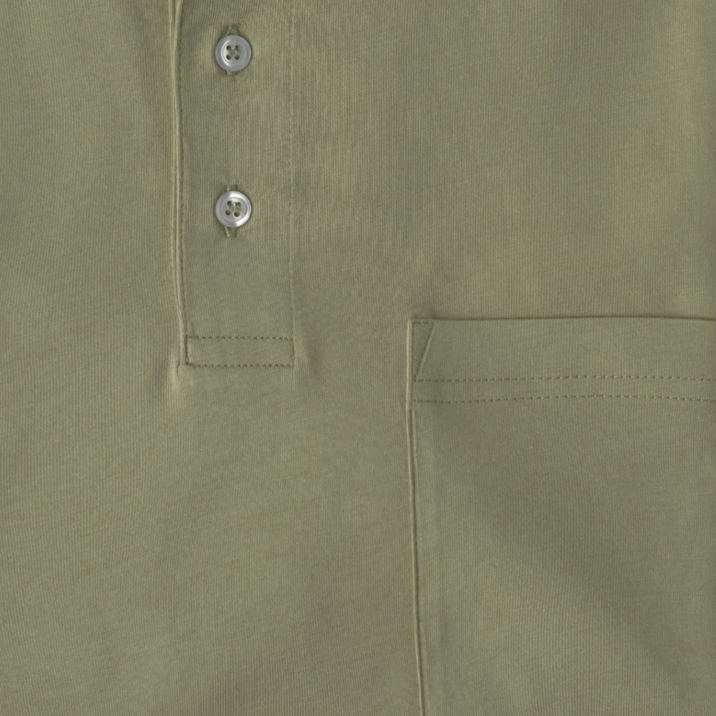 Men Short Sleeve Pima Cotton Jersey Polo with Pocket | Olive