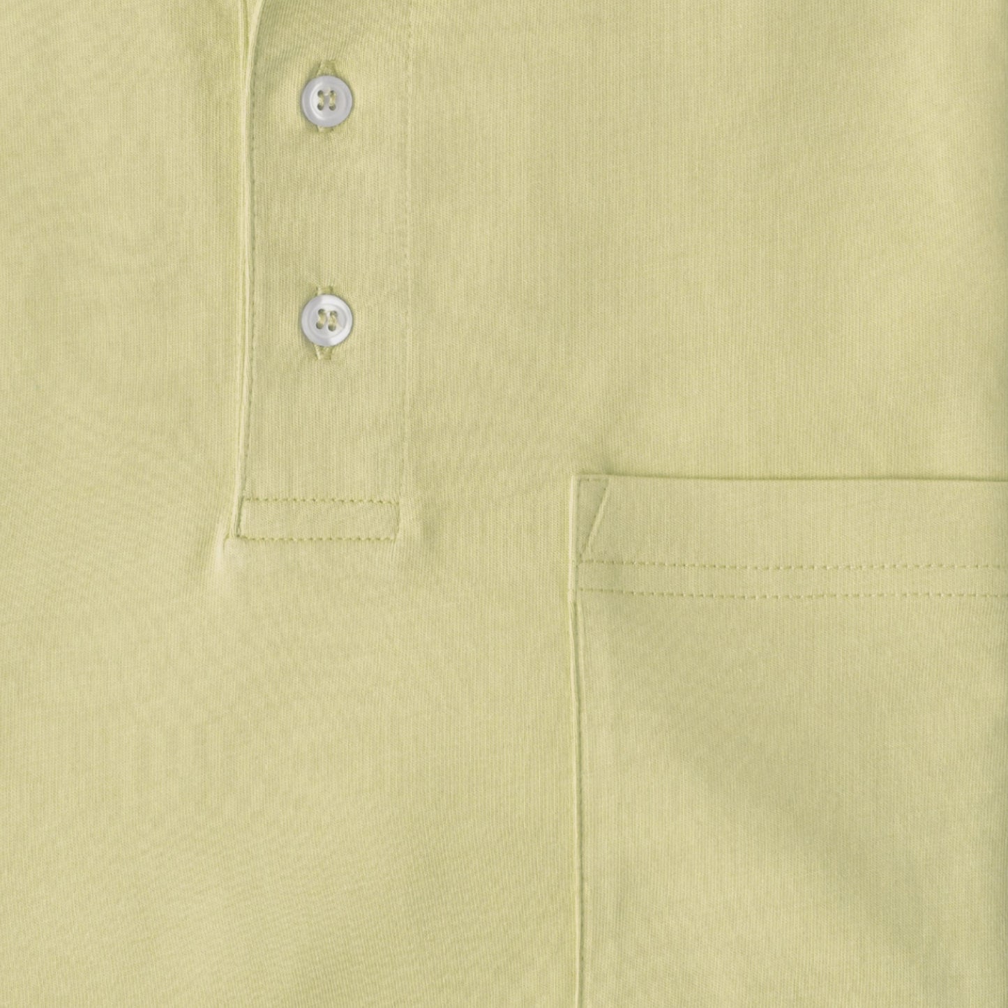 Men Short Sleeve Pima Cotton Jersey Polo with Pocket | Soft Yellow