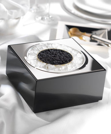 Blackline Silverplate Caviar Box