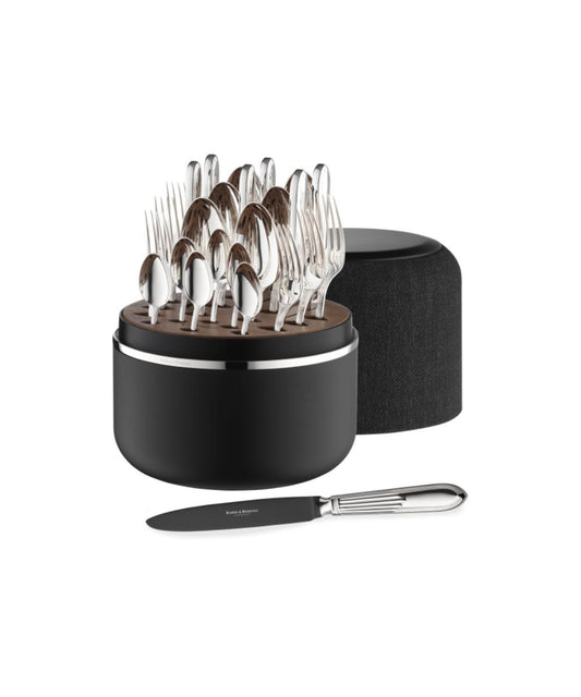 Robbe & Berking Belvedere THE BOX with Frozen Black Knife Blades in Sterling Silver