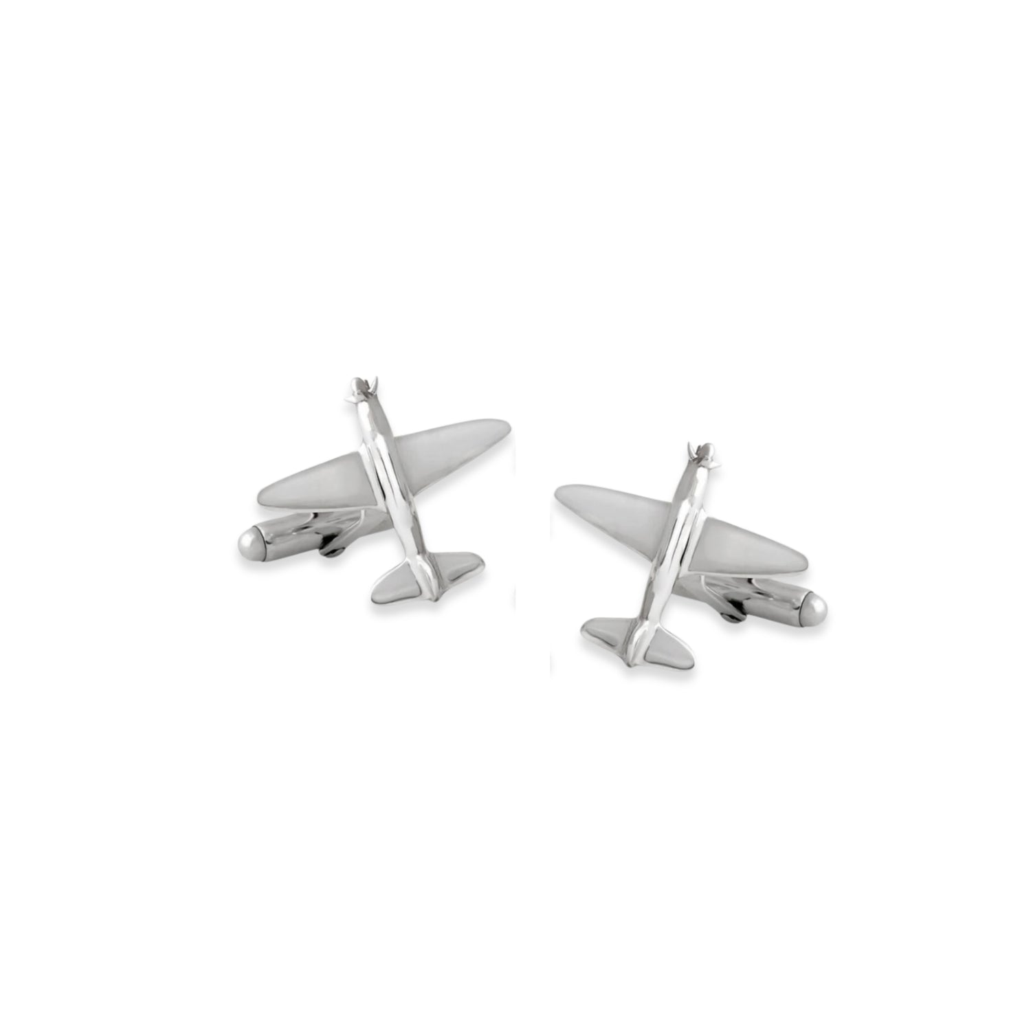 Sterling Silver Airplane Cufflinks