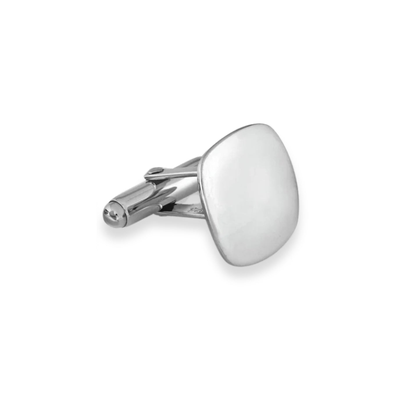 Sterling Silver Cushion Cufflinks with Plain Front