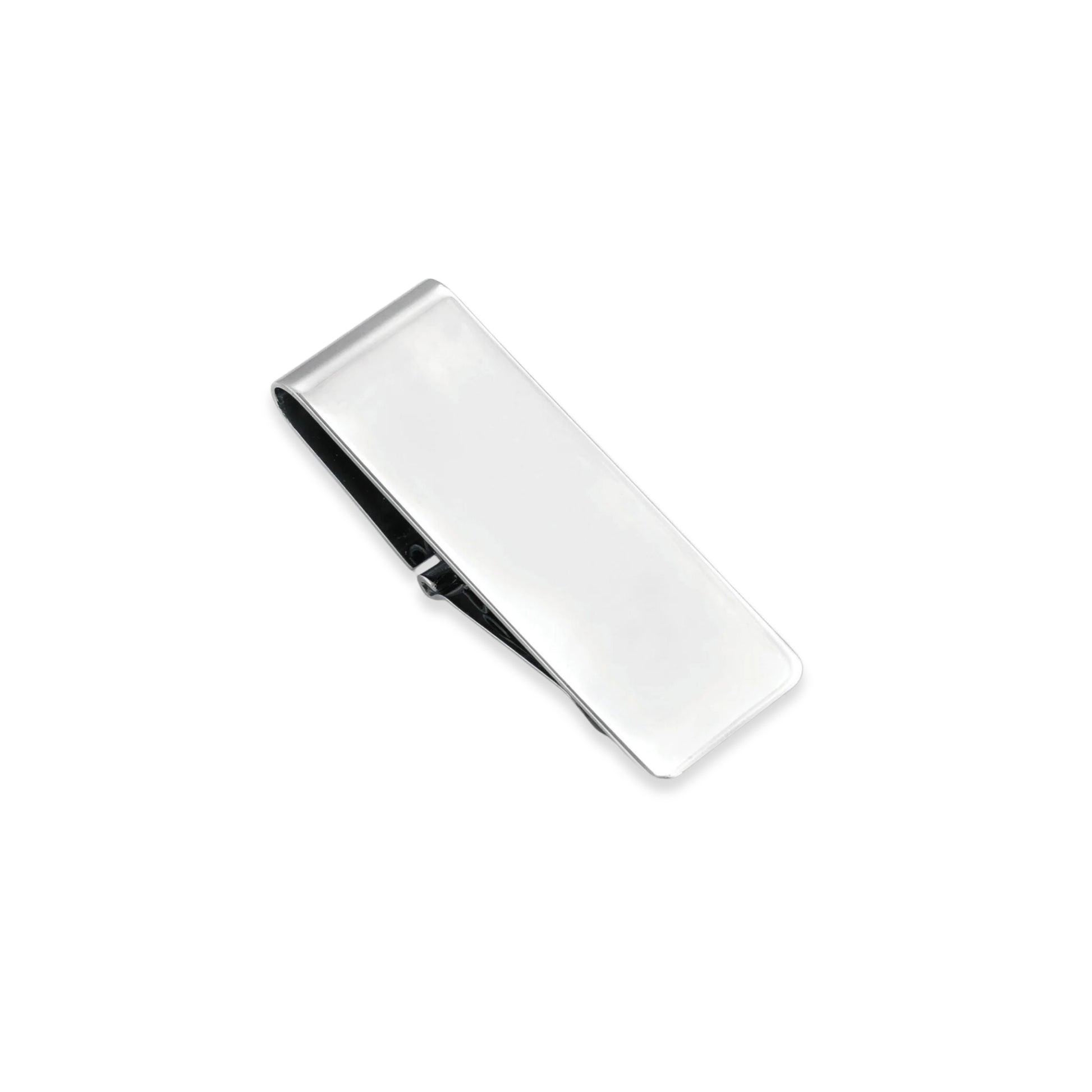 Sterling Silver Hinged Money Clip with Plain Front