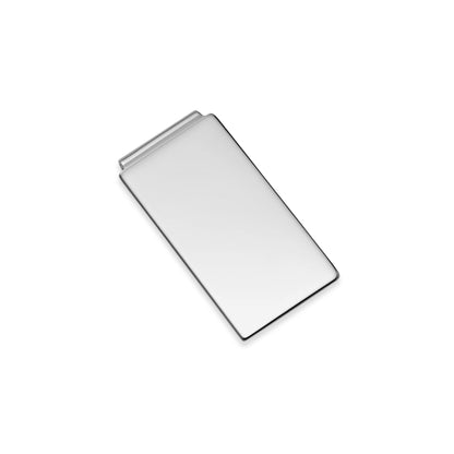 Sterling Silver Hinged Wide Money Clip with Plain Front