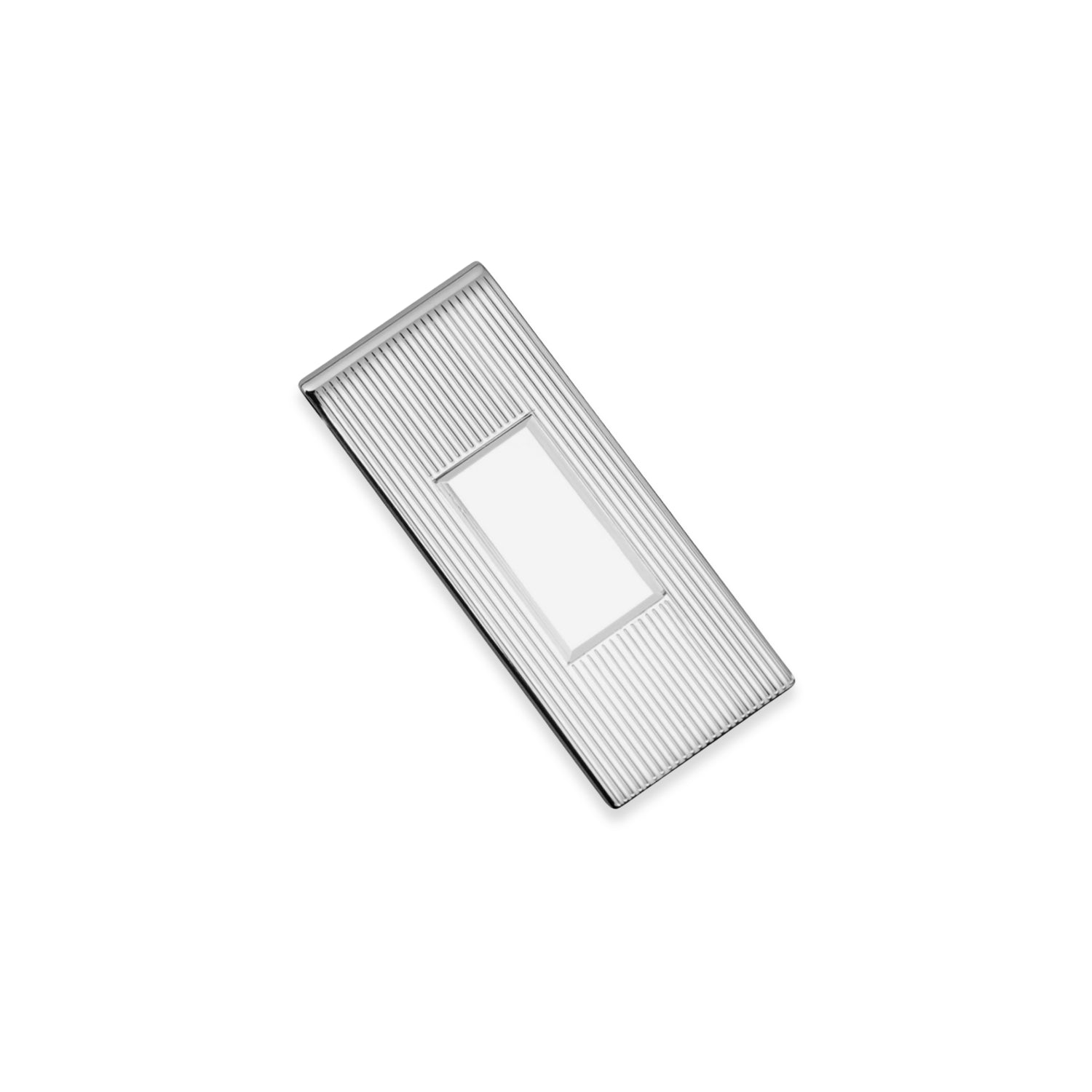 Sterling Silver Money Clip with Groove Design