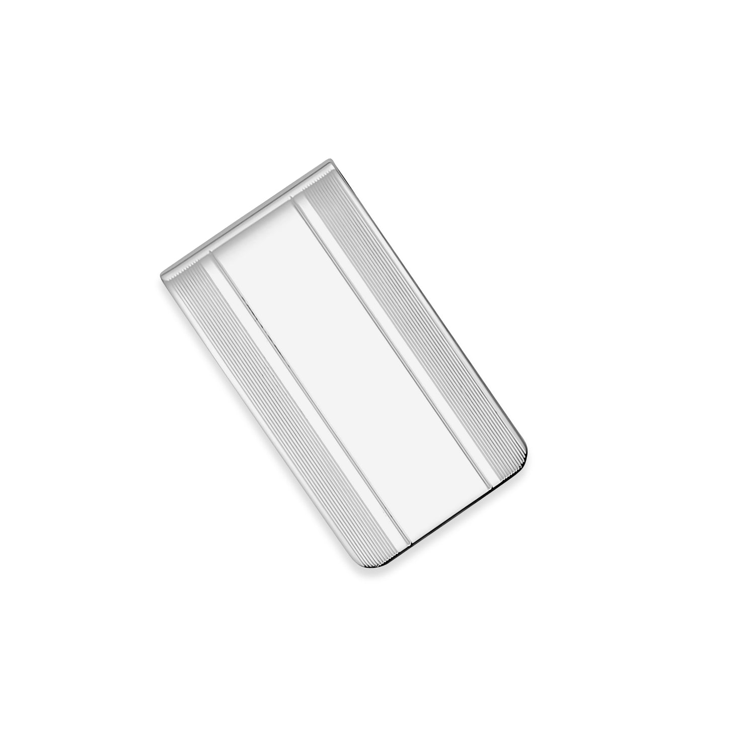 Sterling Silver Money Clip with Racing Line Design