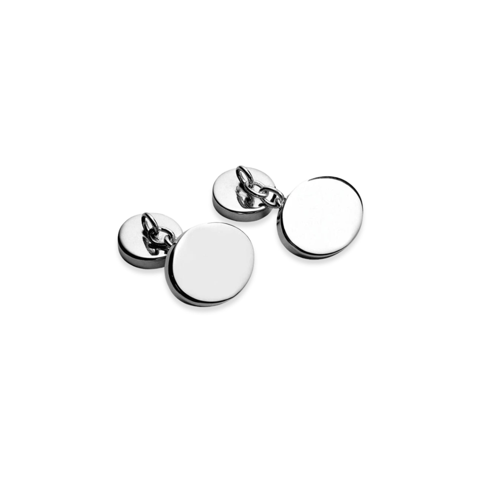 Carrs Silver Sterling Silver Oval Chain Cufflinks