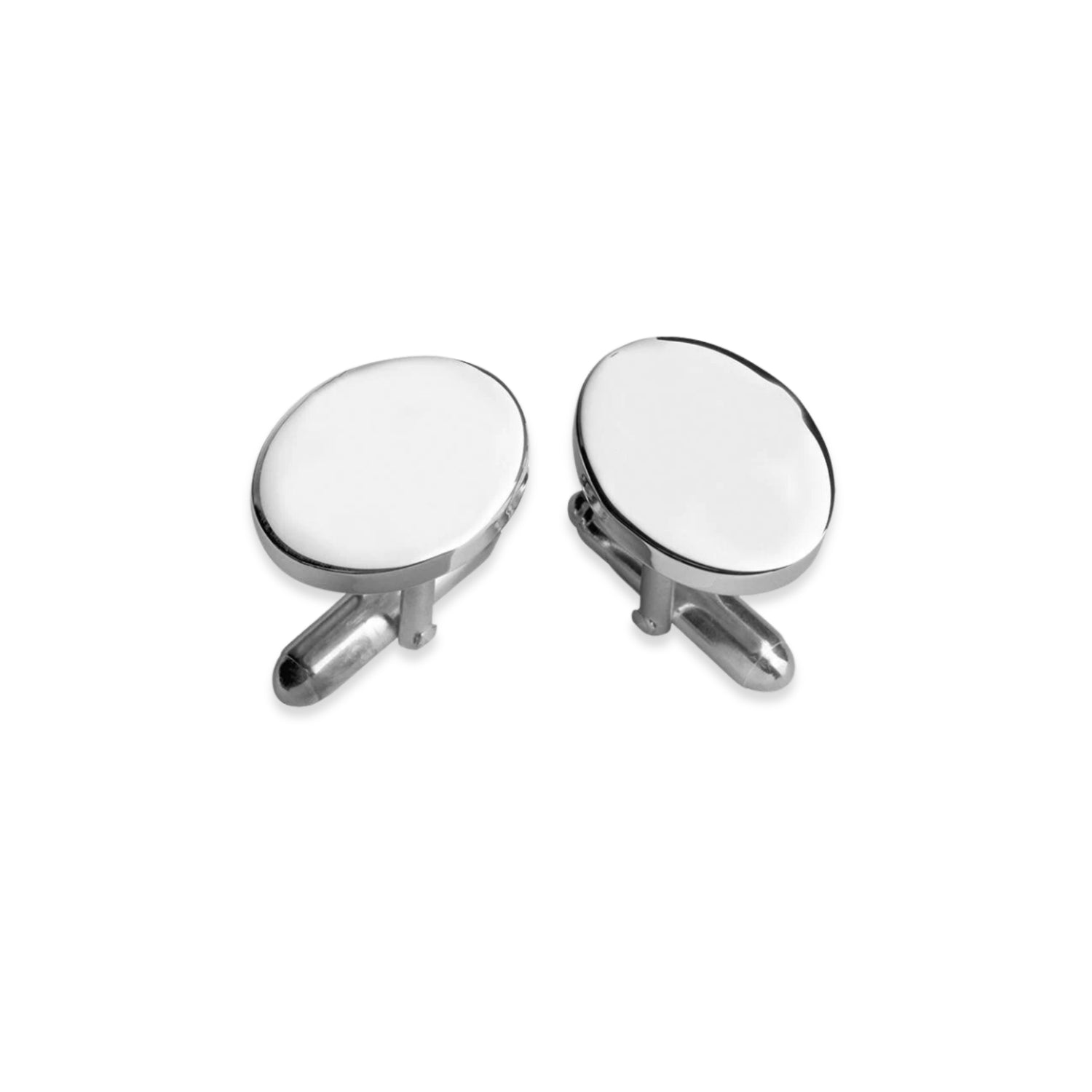 Carrs Silver Sterling Silver Oval Cufflinks