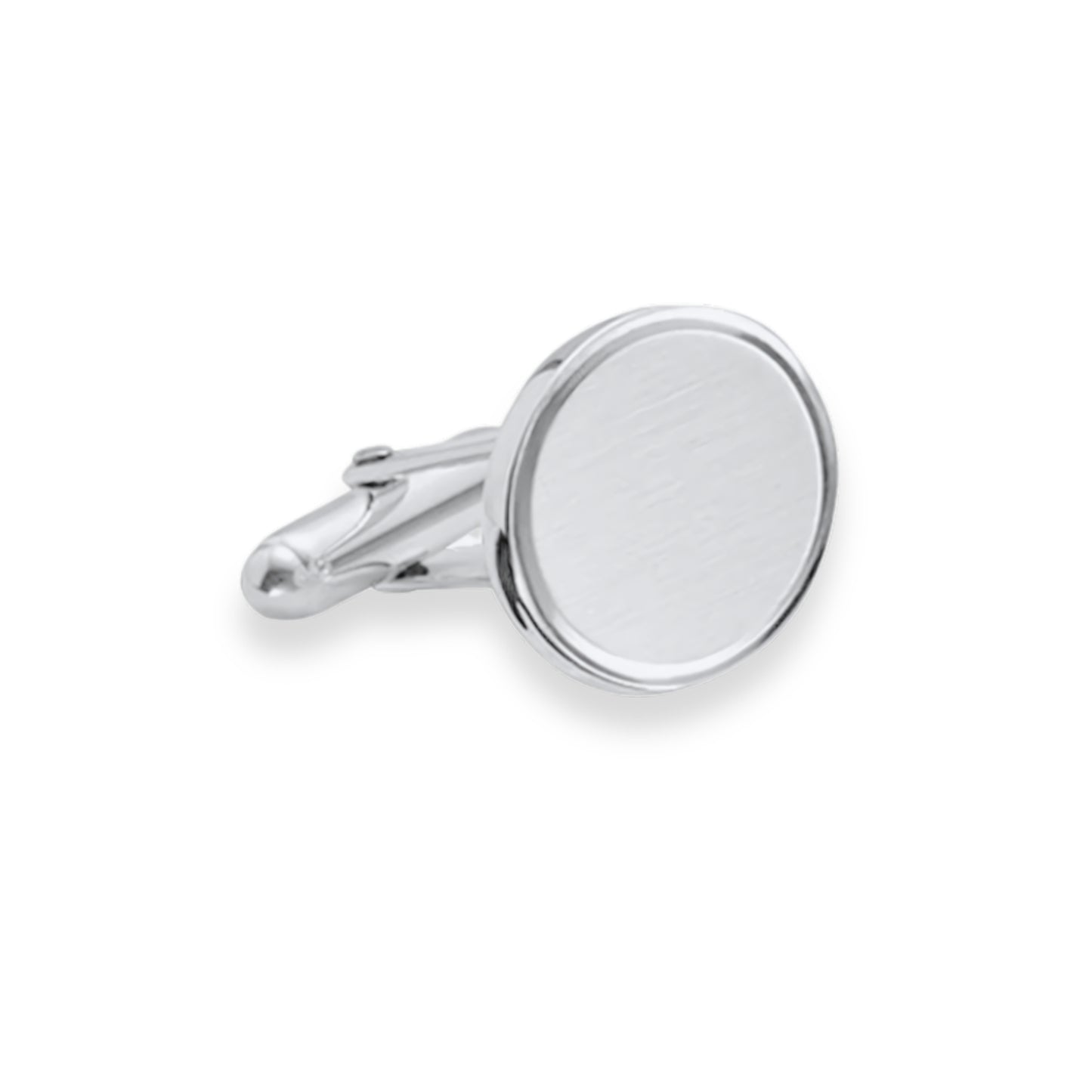 Sterling Silver Oval Cufflinks with Brushed Finish