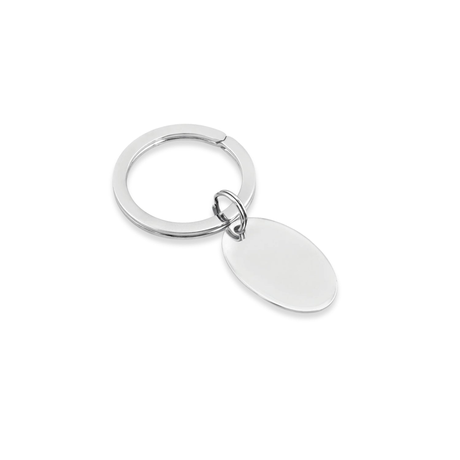 Sterling Silver Oval Key Ring