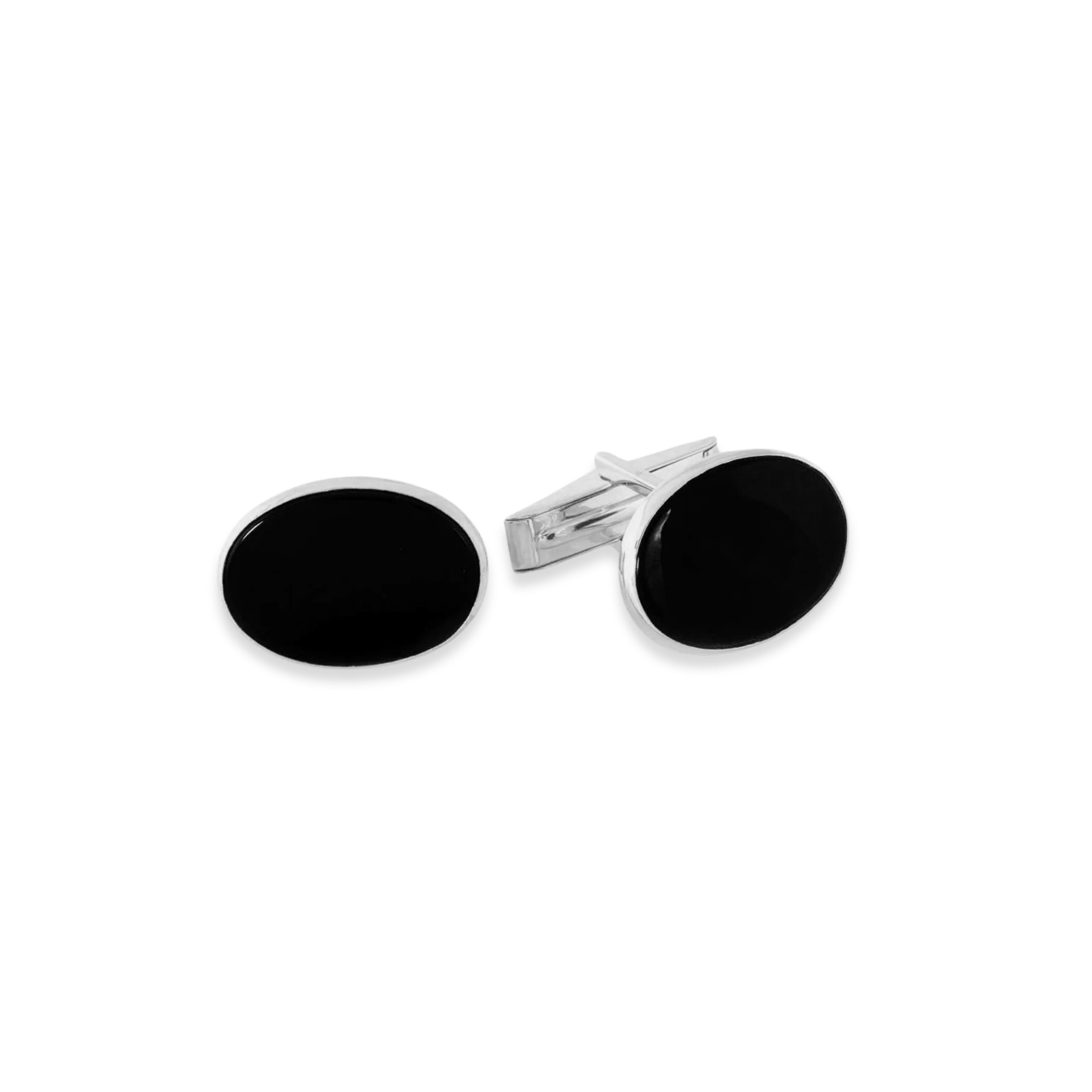 Hot Sterling silver and onyx cufflinks