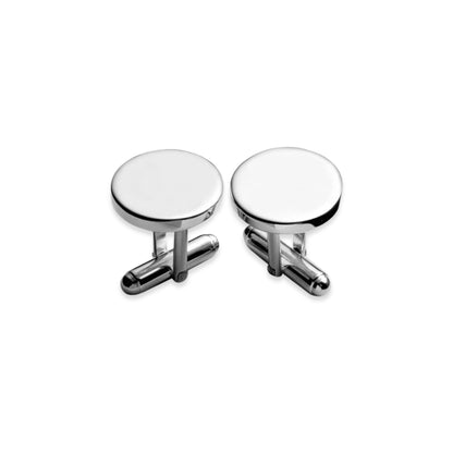 Carrs Silver Sterling Silver Round Cufflinks