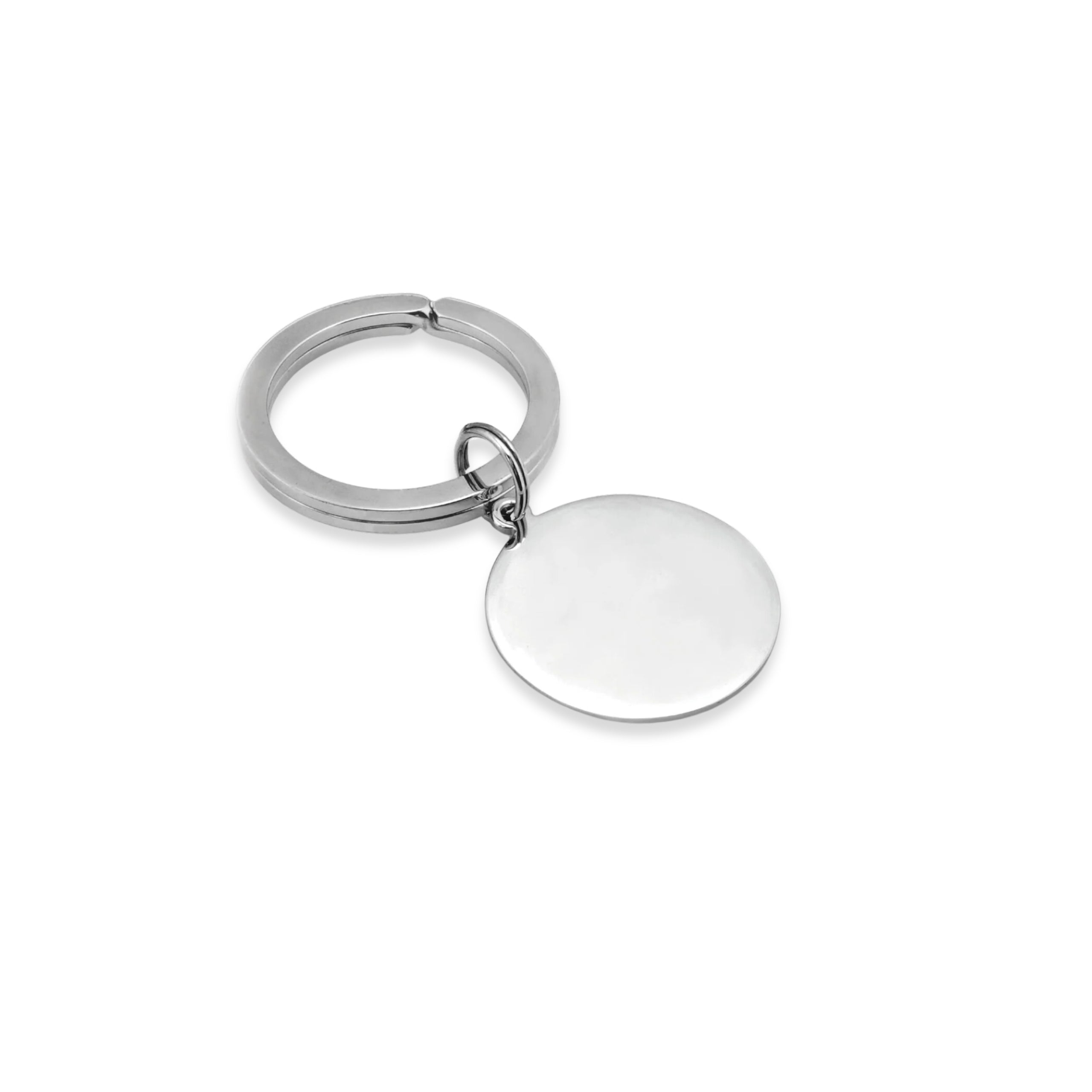 Engravable Sterling Silver Round Key Ring | The Lanam Shop