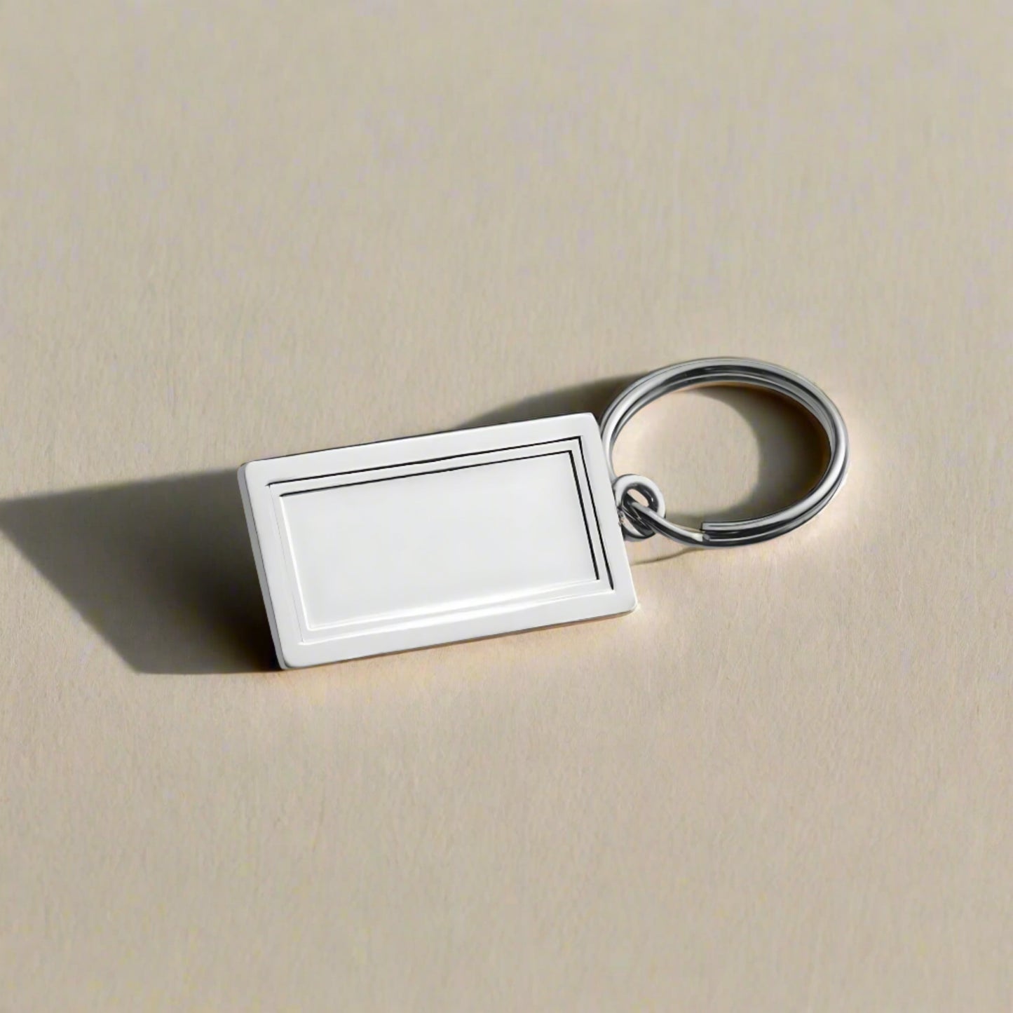 Empire Silver Sterling Silver Step Edge Key Ring