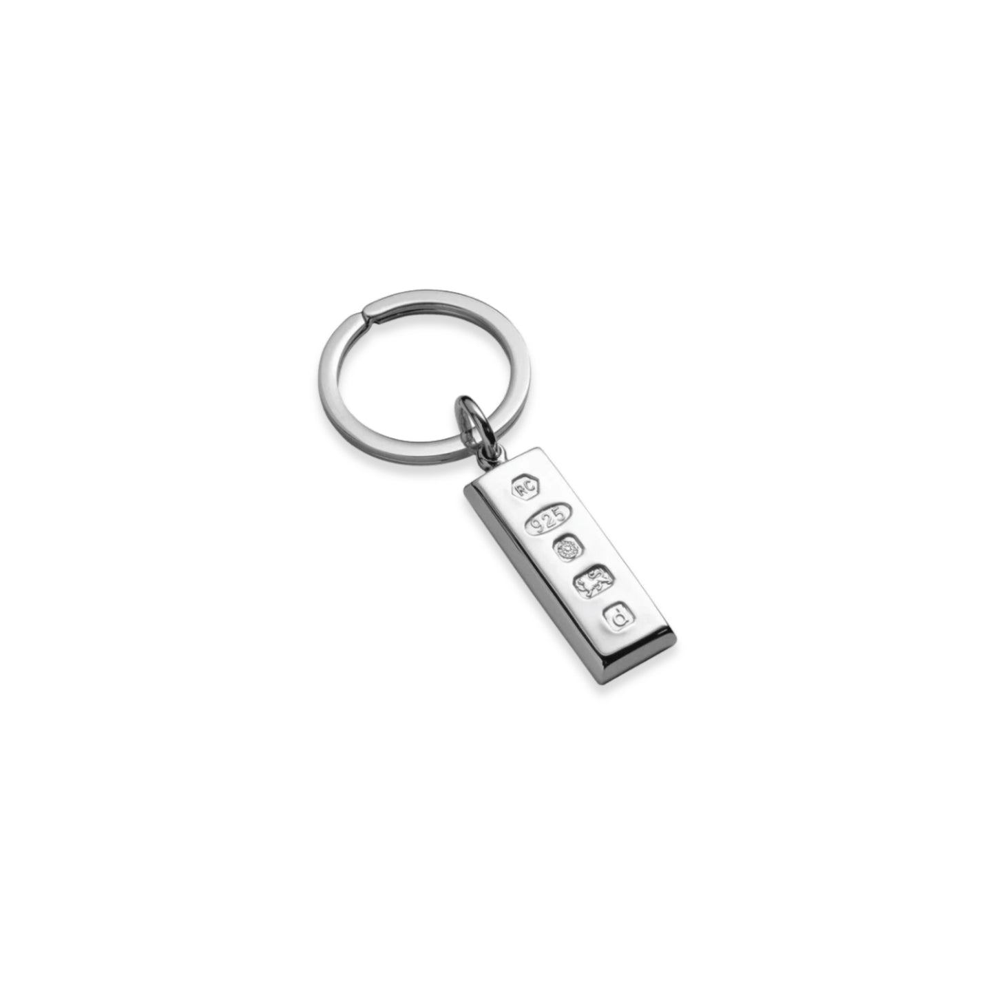 Carrs Silver Sterling Silver Hallmarked Ingot Style Key Fob