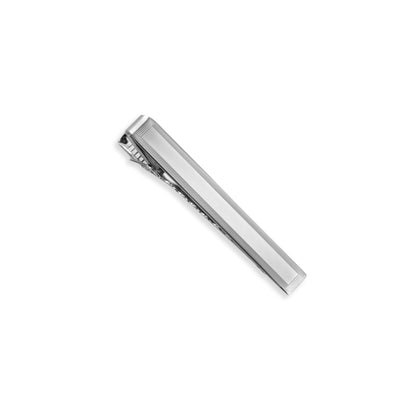 Sterling Silver Tie Bar with Four Line Frame