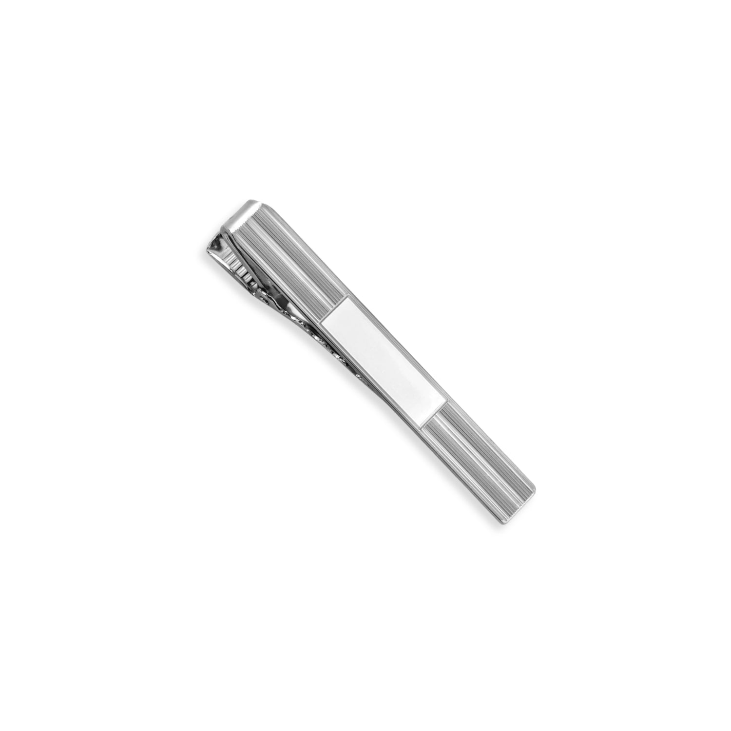 Sterling Silver Tie Bar with Narrow Engine Turned Design