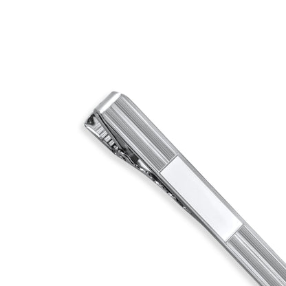 Sterling Silver Tie Bar with Narrow Engine Turned Design