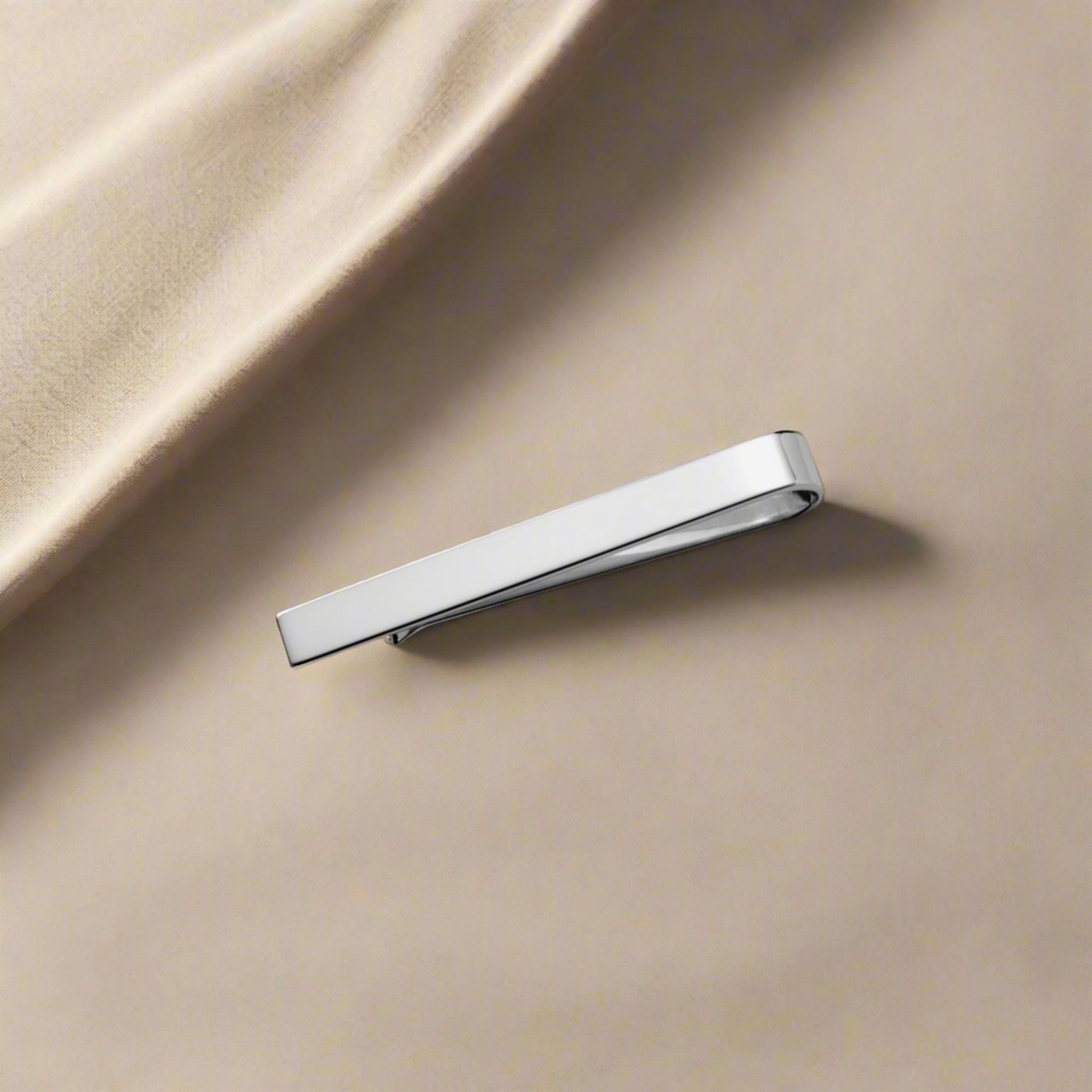 Sterling Silver Tie Slide with Plain Front