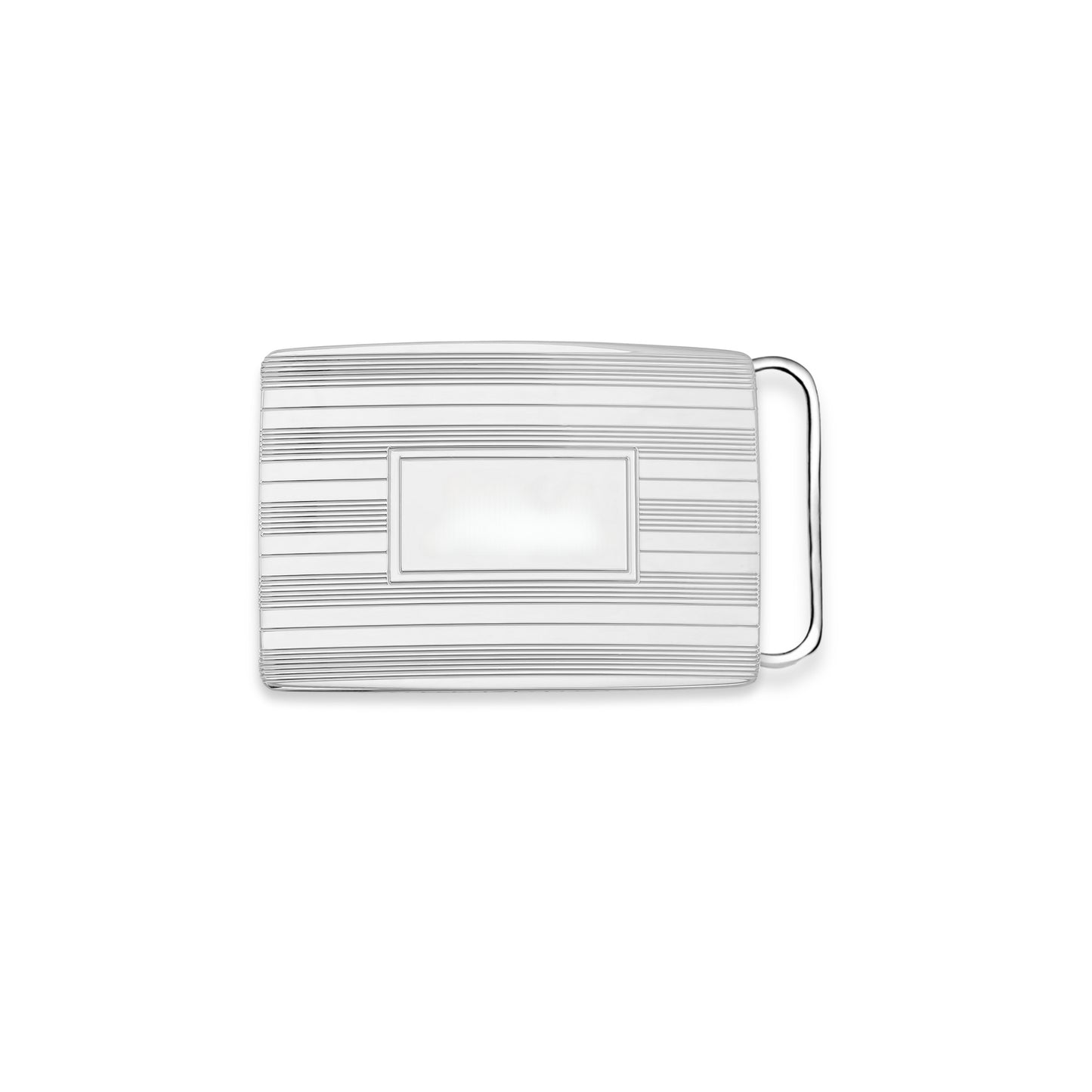 Sterling Silver Engine Turned Belt Buckle | The Lanam Shop