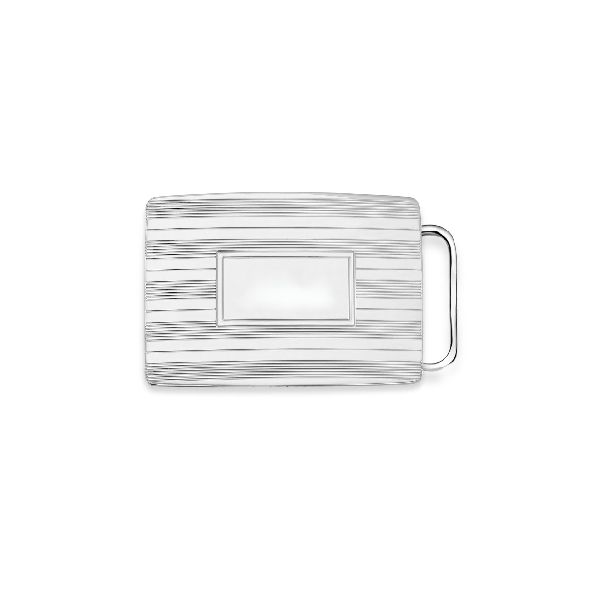30mm Sterling Silver Engine Turned with Large Loop Compression Belt Buckle 30mm Sterling Silver Engine Turned with Large Loop Compression Belt Buckle