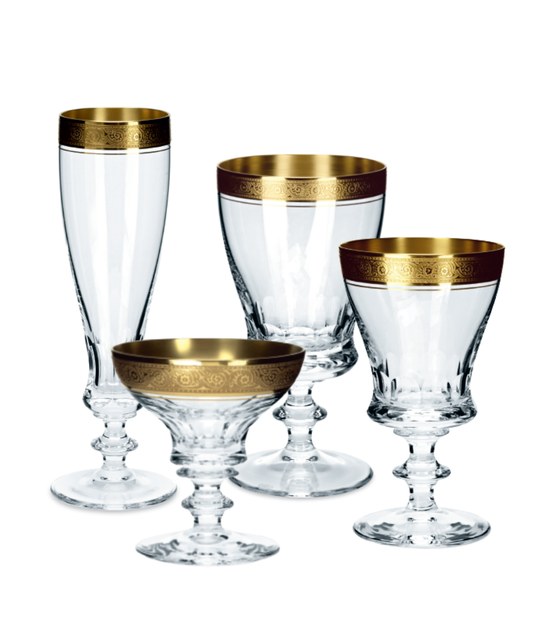 "Concord" Crystal Collection (Minton Rim, Yellow Gold)