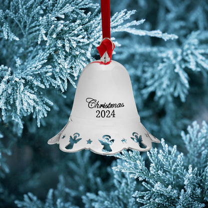 Towle 2024 Silverplate Musical Bell Ornament - 44th Edition, Plays "Hark! The Herald Angels Sing"