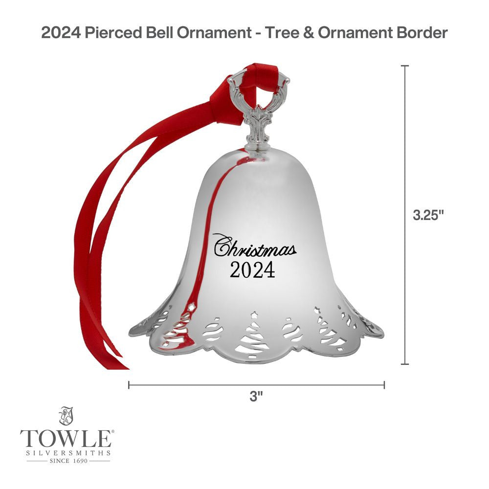 Towle 2024 Silverplate Pierced Bell Ornament - 45th Edition (Pierced Trees & Ornaments)